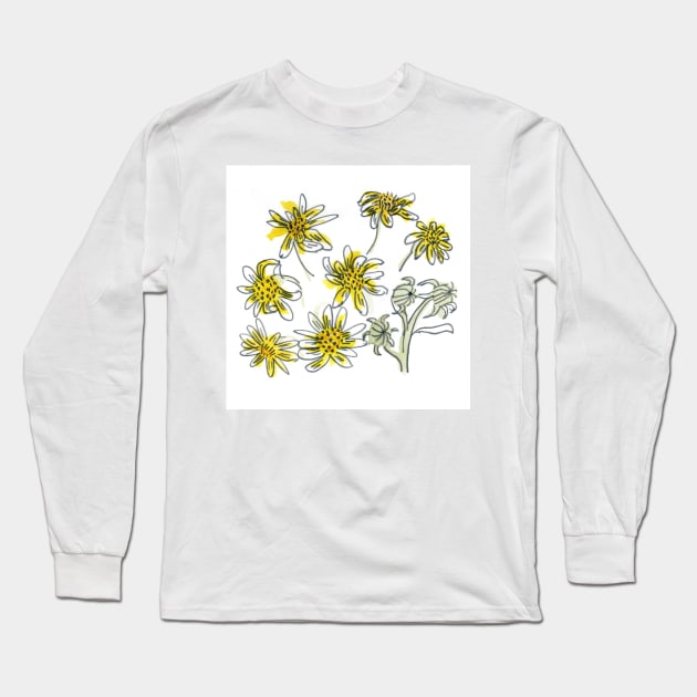 Scruffy Yellow Long Sleeve T-Shirt by crumpetsandcrabsticks